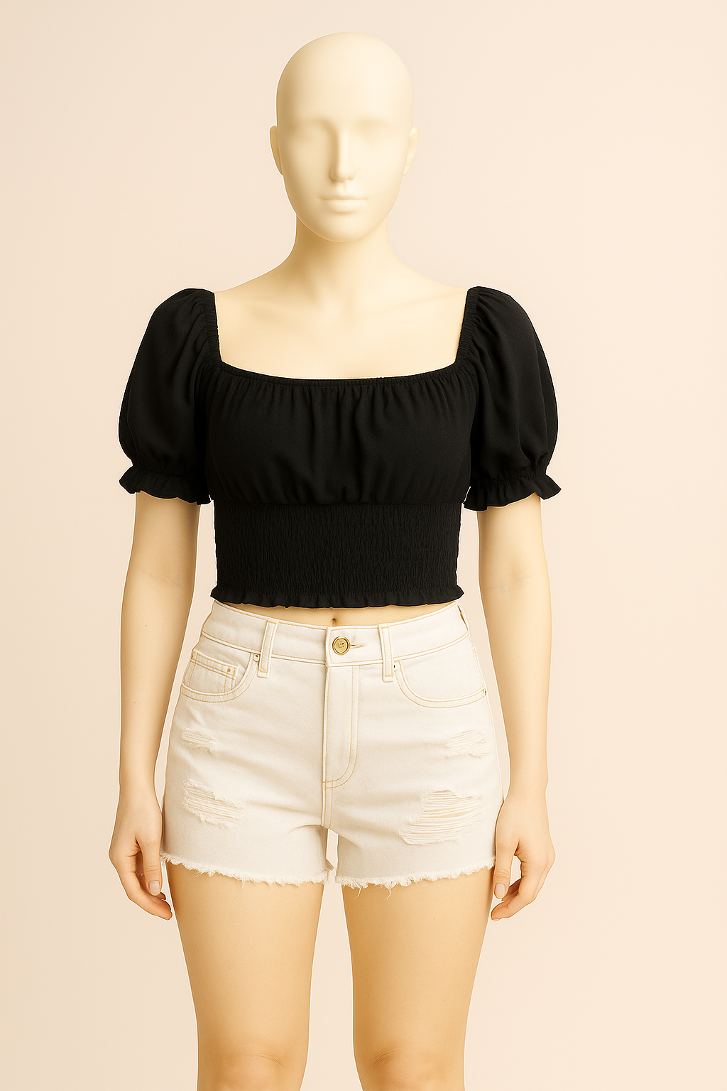 Black Lounge Crop Top