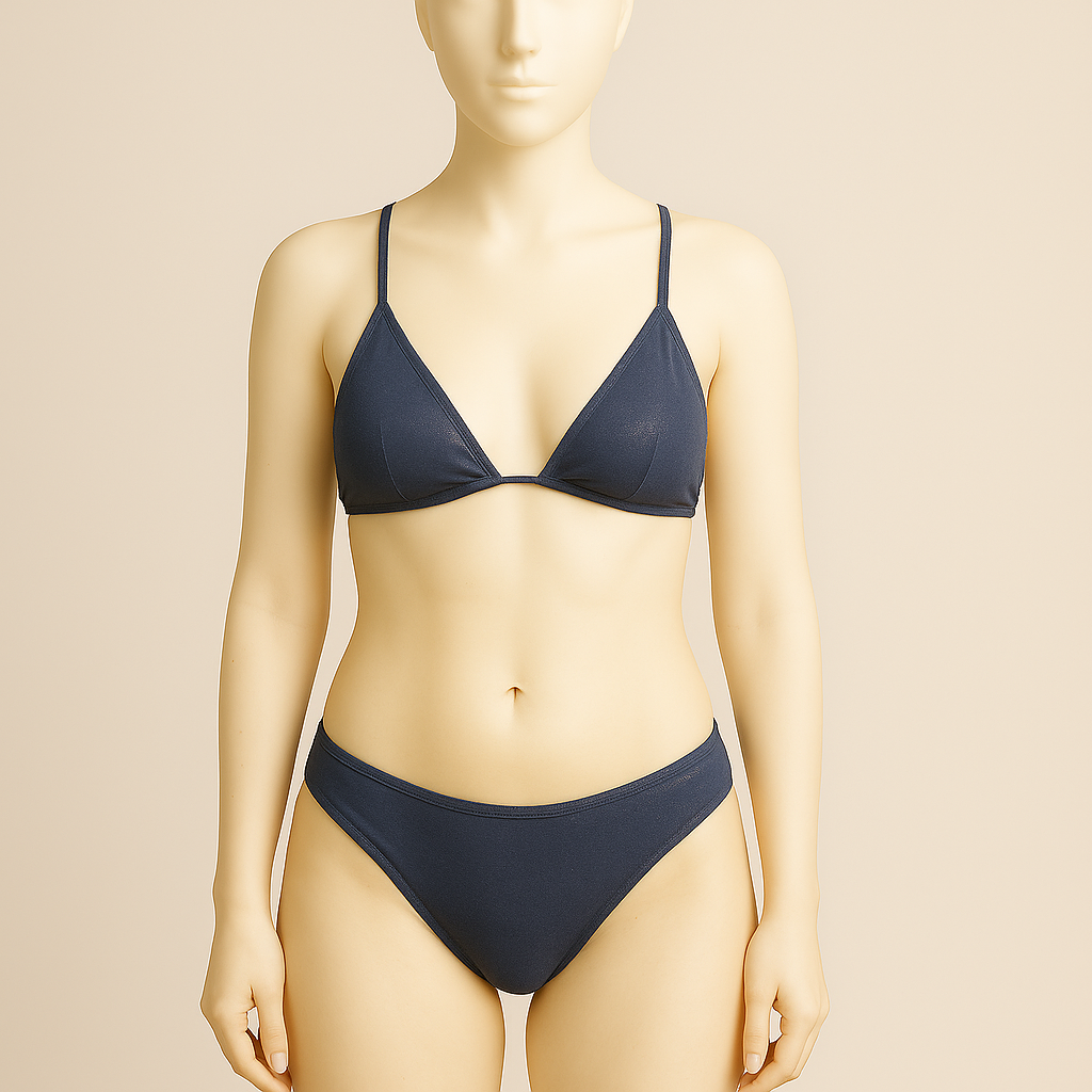 Blue Velvet Bikini Set – Size S/M