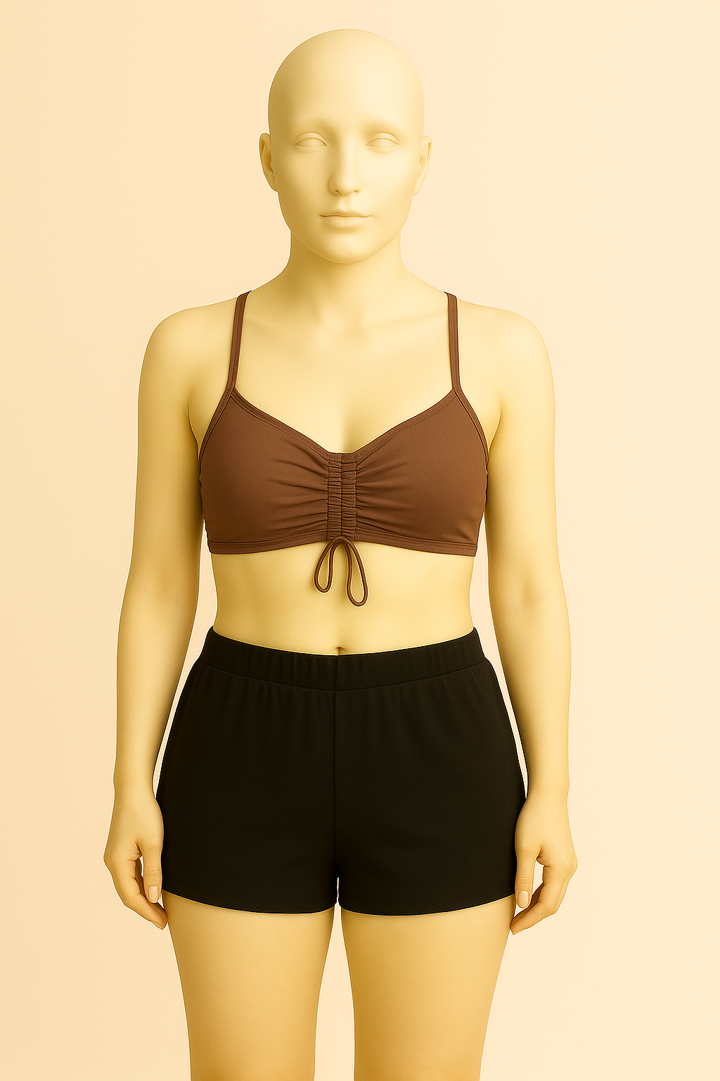 Brown bathing suit top